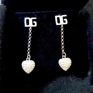 GENUINE DOLCE & GABBANA Vintage 2005 sterling sliver and crystal drop earrings